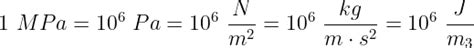 megapascals symbol.